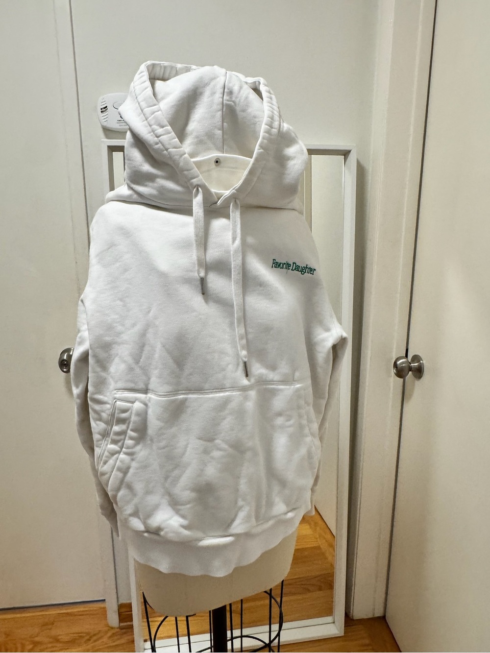 Favorite Daughter White Hoodie with Removable Neck Gaiter